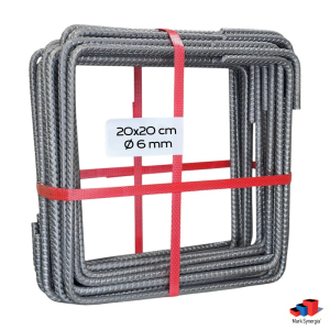 Strzemiona zbrojeniowe budowlane Ø6 mm 20x20 cm CNC